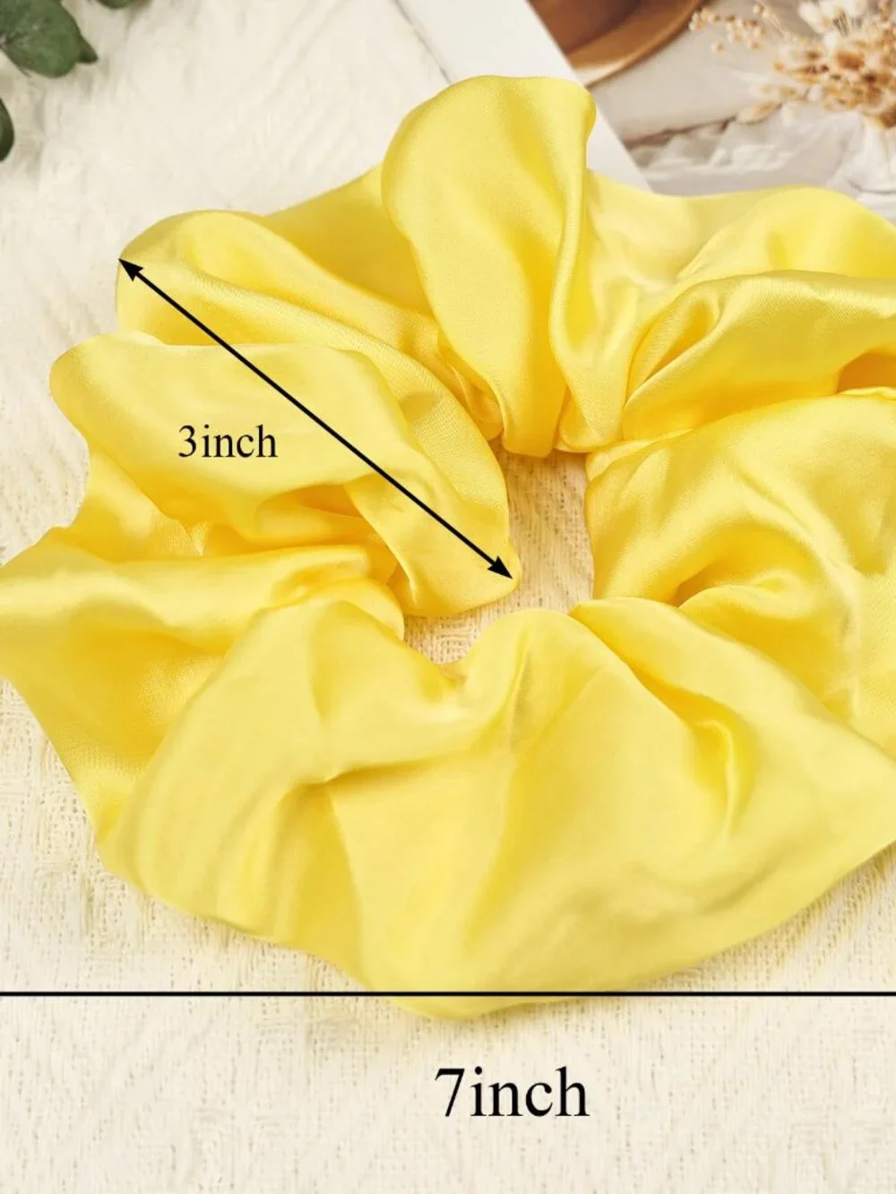 Oversized Satin Scrunchies for Women - 2 Pack Extra Large Hair Ties Accessories,
